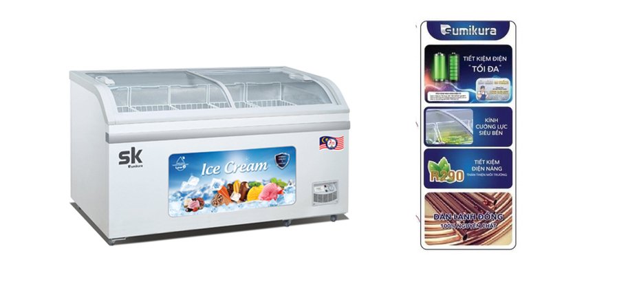 tủ kem sumikura skfs-500c(fs)