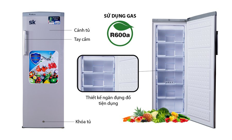 tủ đông sumikura skfu-300