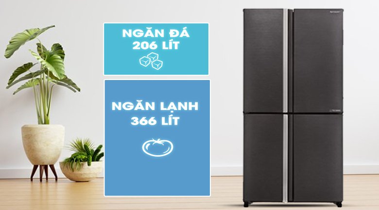 tủ lạnh sharp inverter 572 lít sj-fx640v-sl