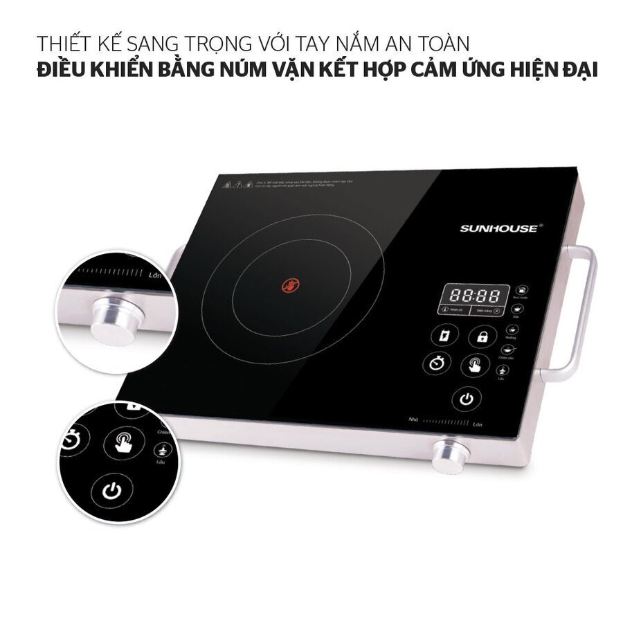 bếp hồng ngoại cảm ứng sunhouse shd6017