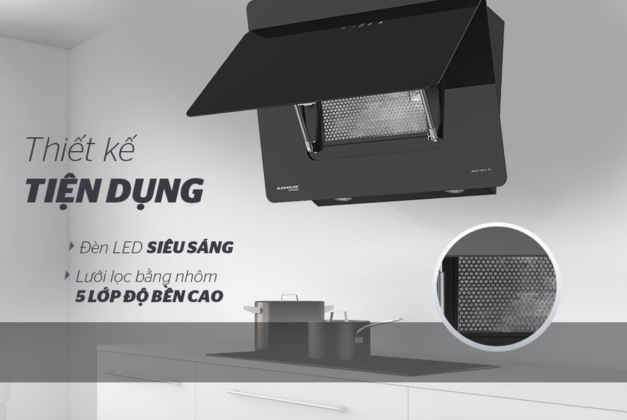 máy hút mùi cao cấp kính vát sunhouse mama mmb6818-70