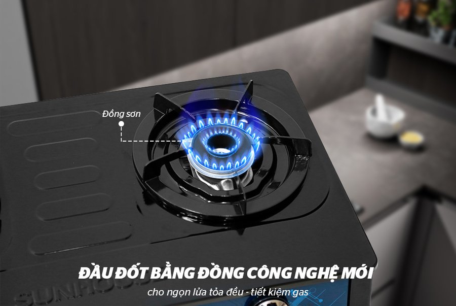 bếp gas dương mặt men sunhouse mama mmb0980