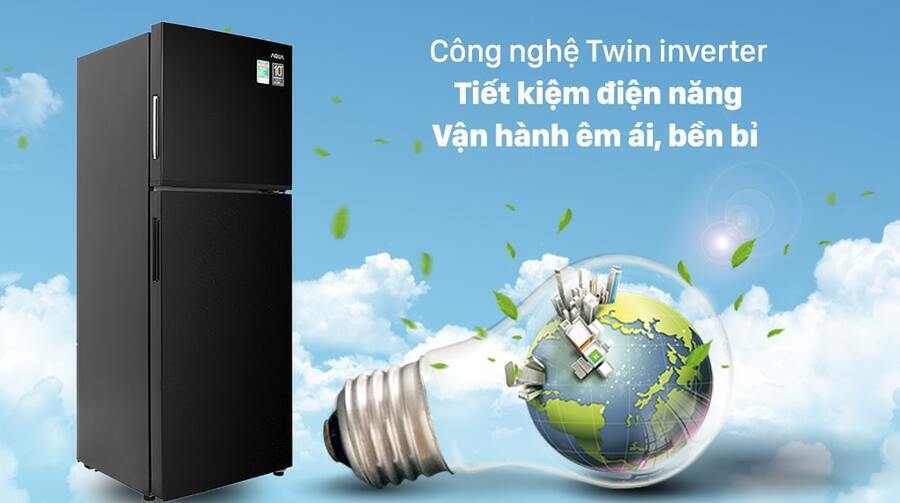 tủ lạnh aqua inverter 211 lít aqr-t238fa(fb)