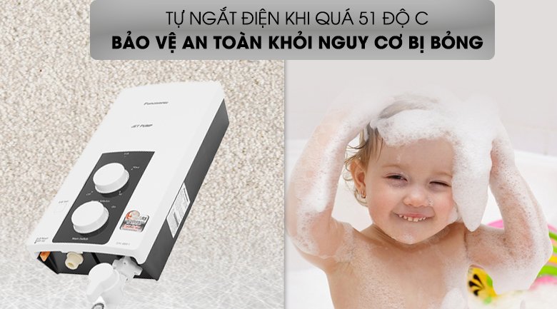 máy nước nóng trực tiếp panasonic 4500w dh-4rp1vw