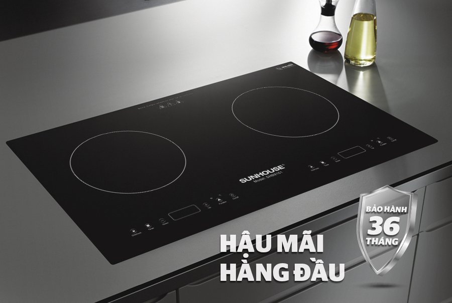 bếp đôi điện từ sunhouse shb9101