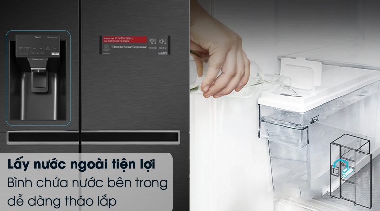tủ lạnh lg inverter 601 lít gr-d247mc
