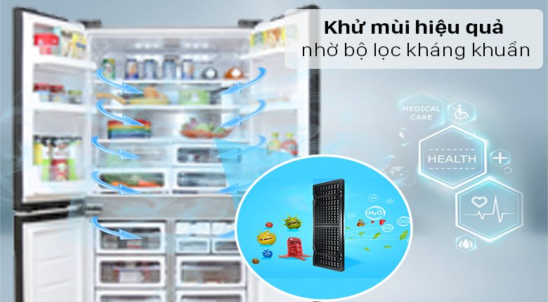 tủ lạnh sharp inverter 572 lít sj-fx640v-sl