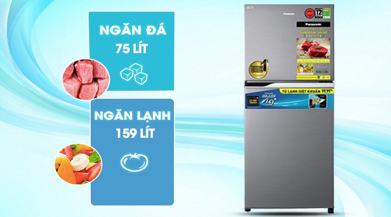 tủ lạnh panasonic inverter 234 lít nr-tv261apsv