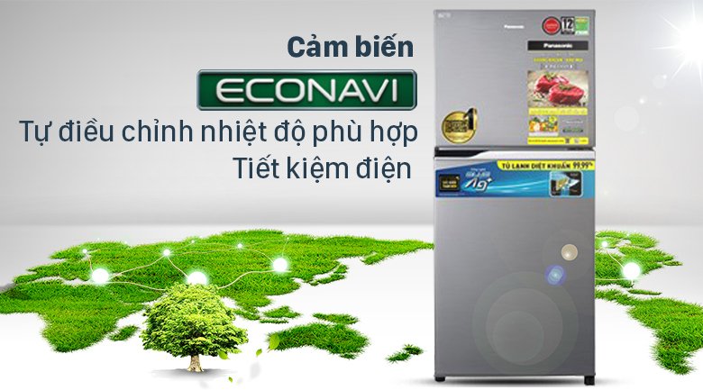 tủ lạnh panasonic inverter 234 lít nr-tv261apsv