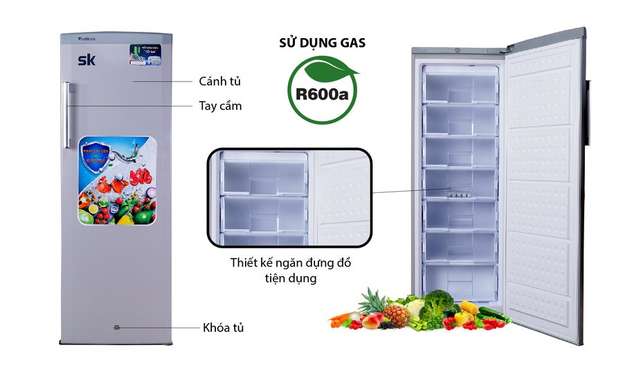 tủ đông sumikura skfu-350