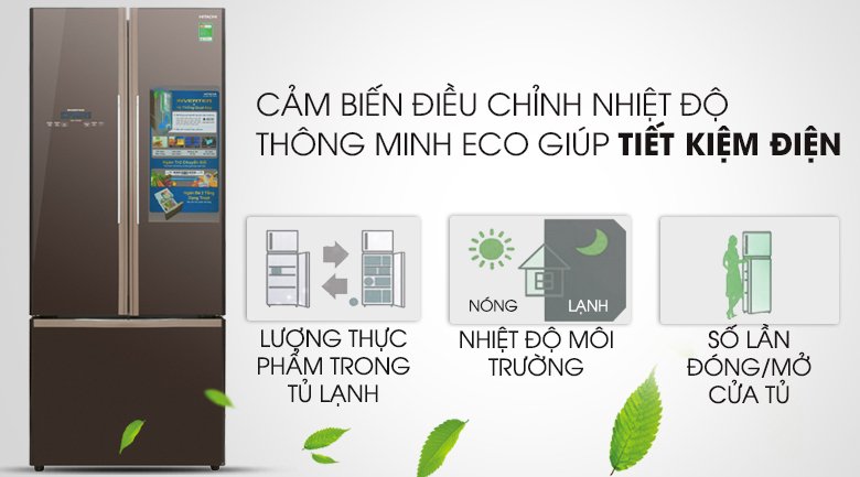 tủ lạnh hitachi inverter 429 lít r-wb545pgv2 gbw