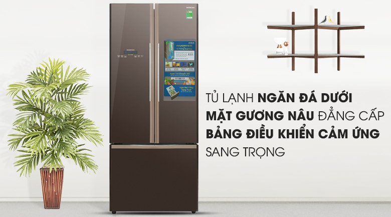 tủ lạnh hitachi inverter 429 lít r-wb545pgv2 gbw