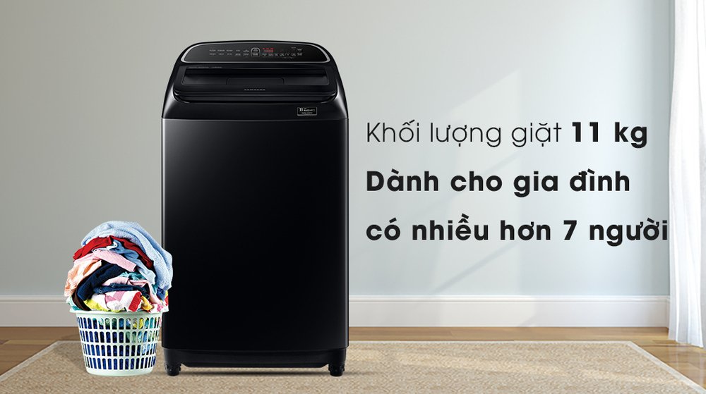 máy giặt samsung dd inverter 11kg wa11t5260bv/sv