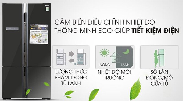 tủ lạnh hitachi inverter 640 lít 4 cửa r-fwb850pgv5(gbk)