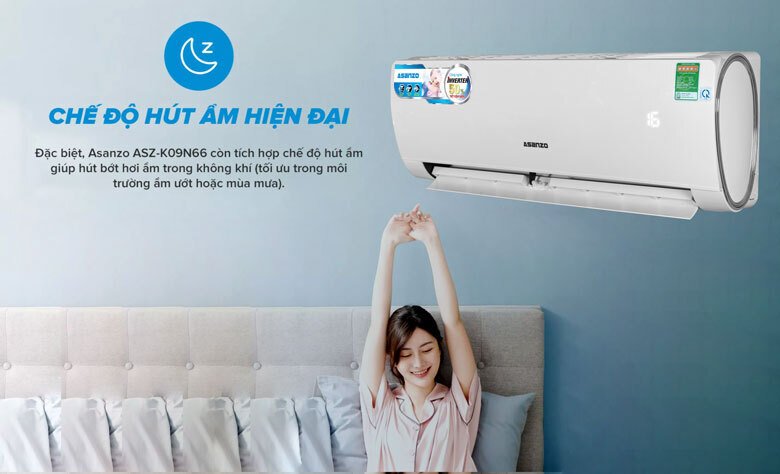 máy lạnh inverter asanzo k09n66 (1.0hp) 2020