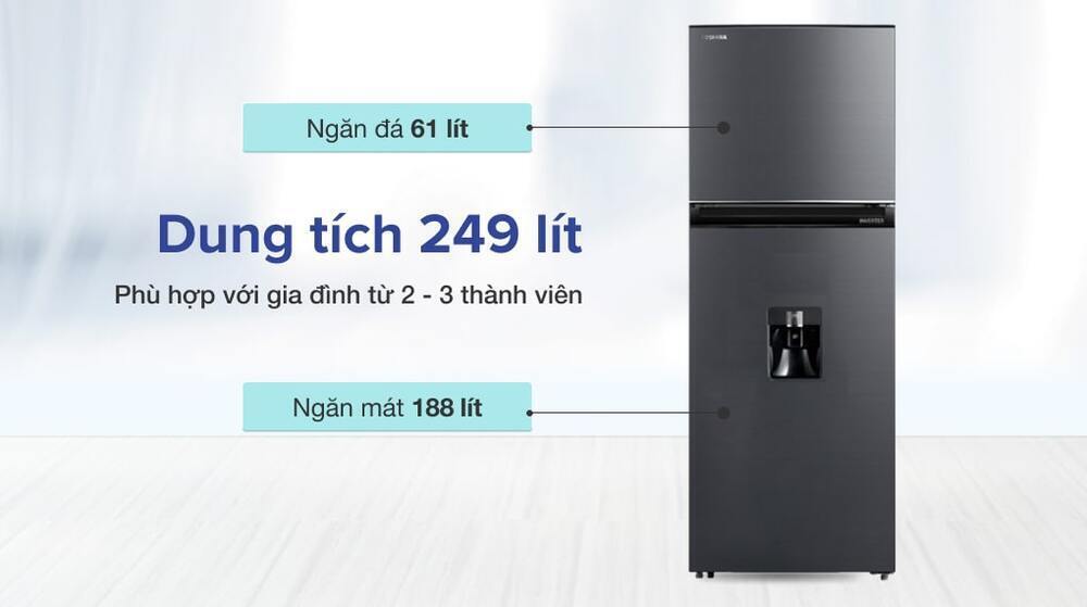 tủ lạnh toshiba inverter 249 lít gr-rt325we-pmv(06)-mg