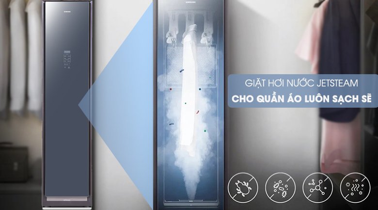 tủ chăm sóc áo quần thông minh samsung df60r8600cg/sv