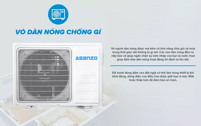 máy lạnh inverter asanzo k09n66 (1.0hp) 2020