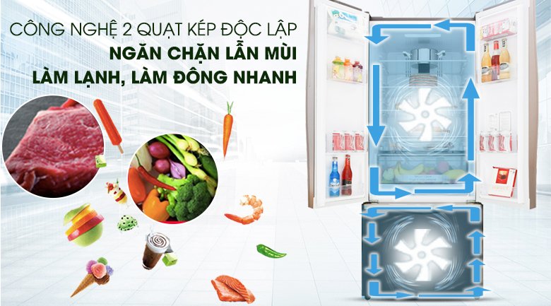 tủ lạnh hitachi inverter 429 lít r-wb545pgv2 gbw