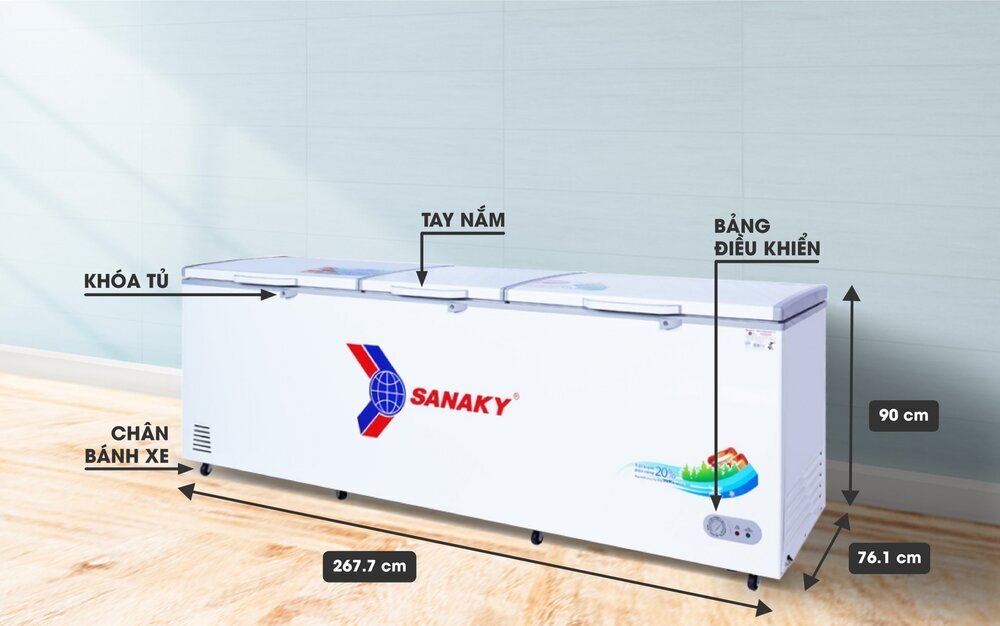 tủ đông sanaky 1 ngăn 900 lít vh-1199hy