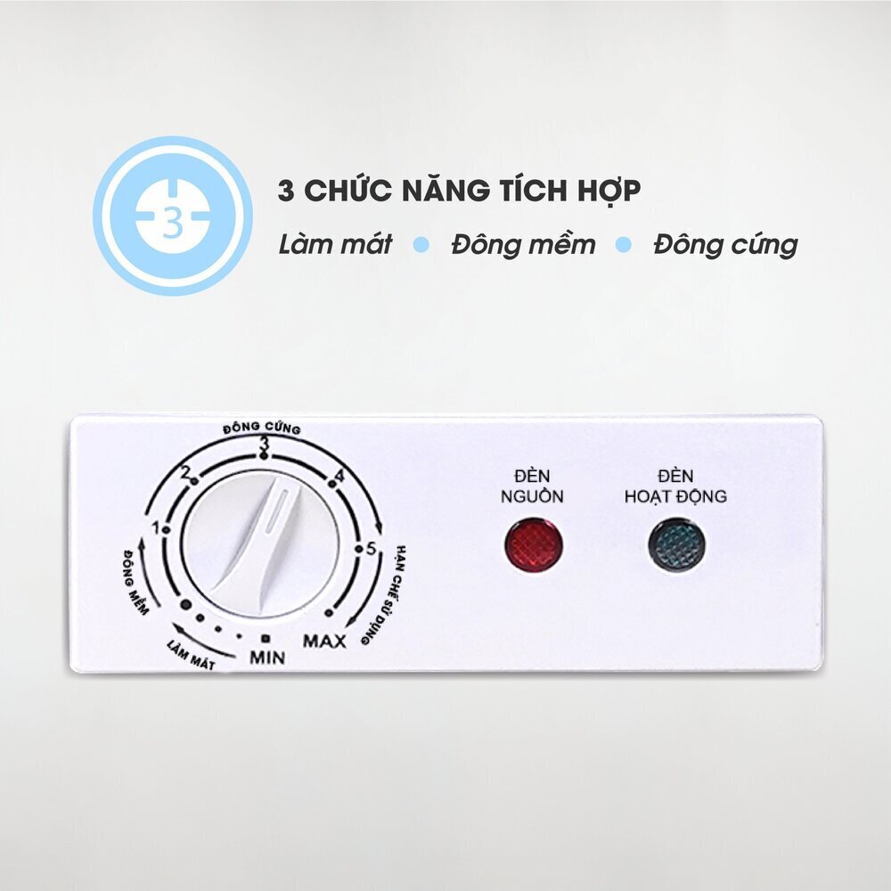 tủ đông sanaky inverter vh-2599a3, 208 lít, 1 ngăn đông, dàn lạnh đồng