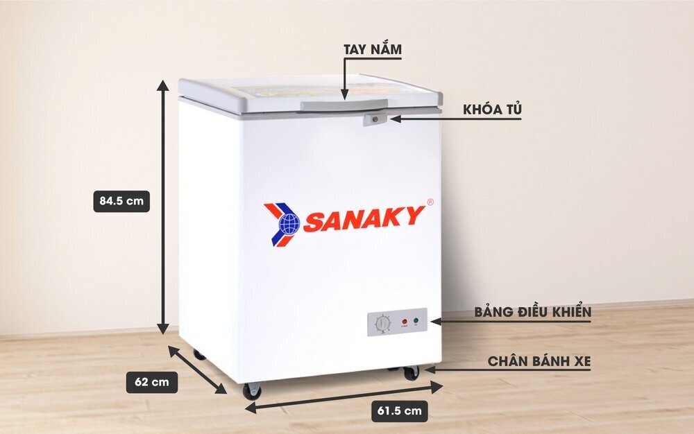 tủ đông sanaky 100 lít vh-1599hy