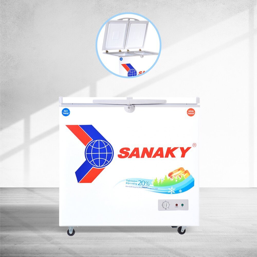 tủ đông sanaky vh-2899w1 (280 lít, dàn lạnh đồng)