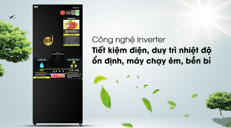tủ lạnh panasonic inverter 377 lít nr-bx421gpkv