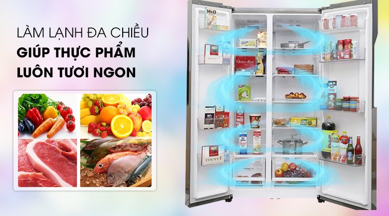 tủ lạnh lg inverter 613 lít gr-b247jds