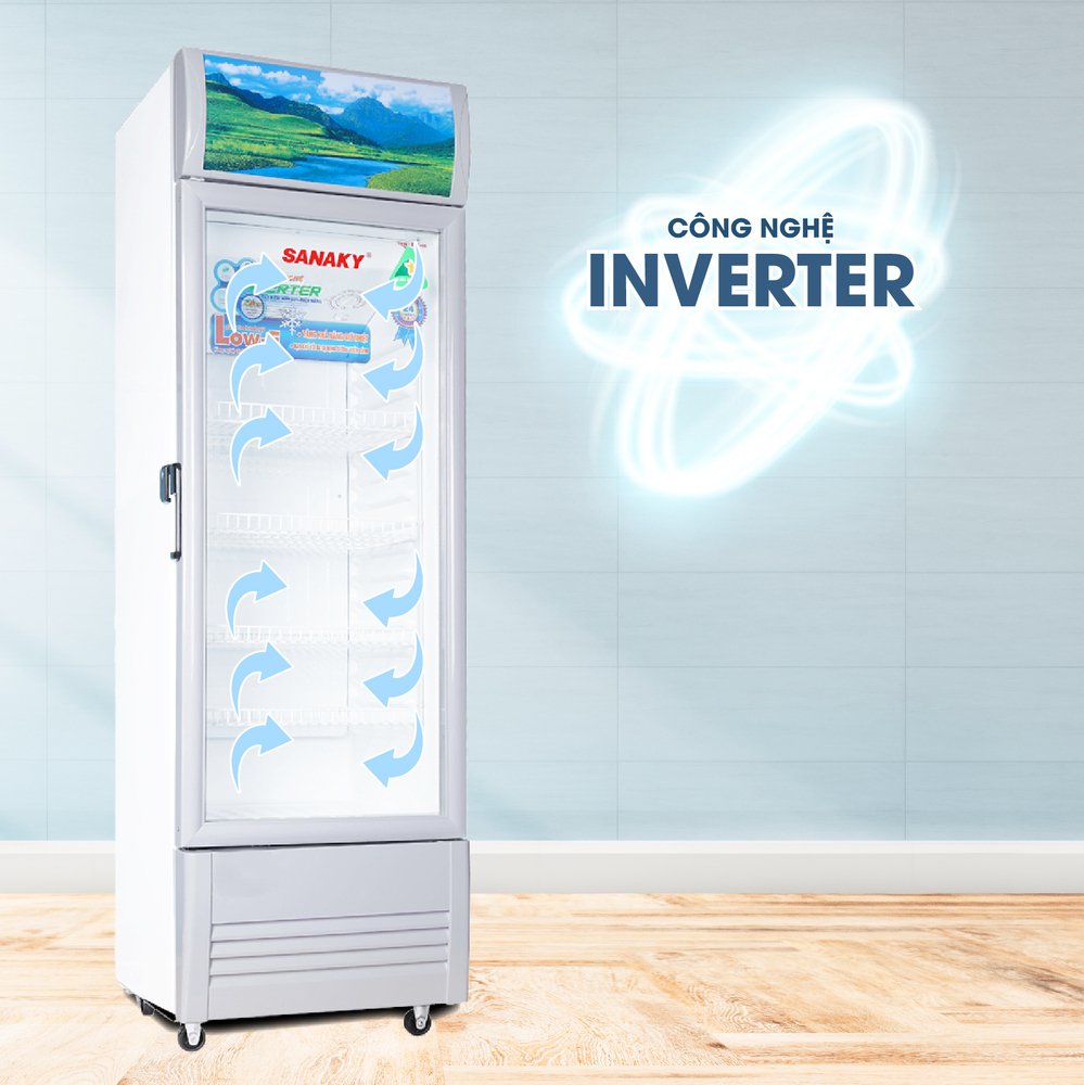 tủ mát inverter sanaky vh-358k3l 350 lít