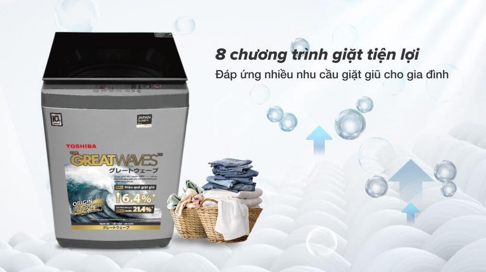 máy giặt toshiba inverter 12kg aw-duk1300kv(sg)