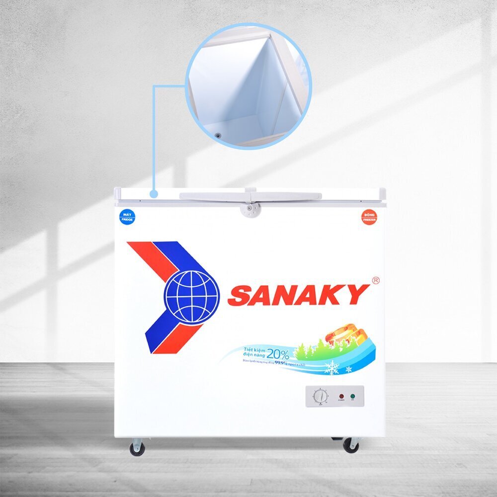 tủ đông sanaky vh-2899w1 (280 lít, dàn lạnh đồng)