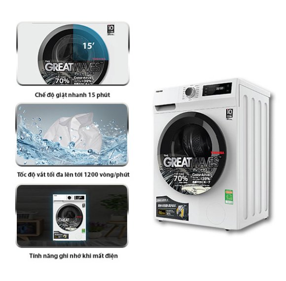 máy giặt toshiba 7.5 kg tw-bk85s2v(wk)