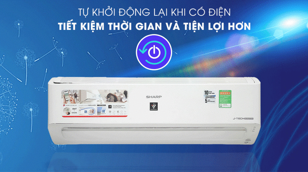 máy lạnh sharp inverter 1 hp ah-xp10ymw