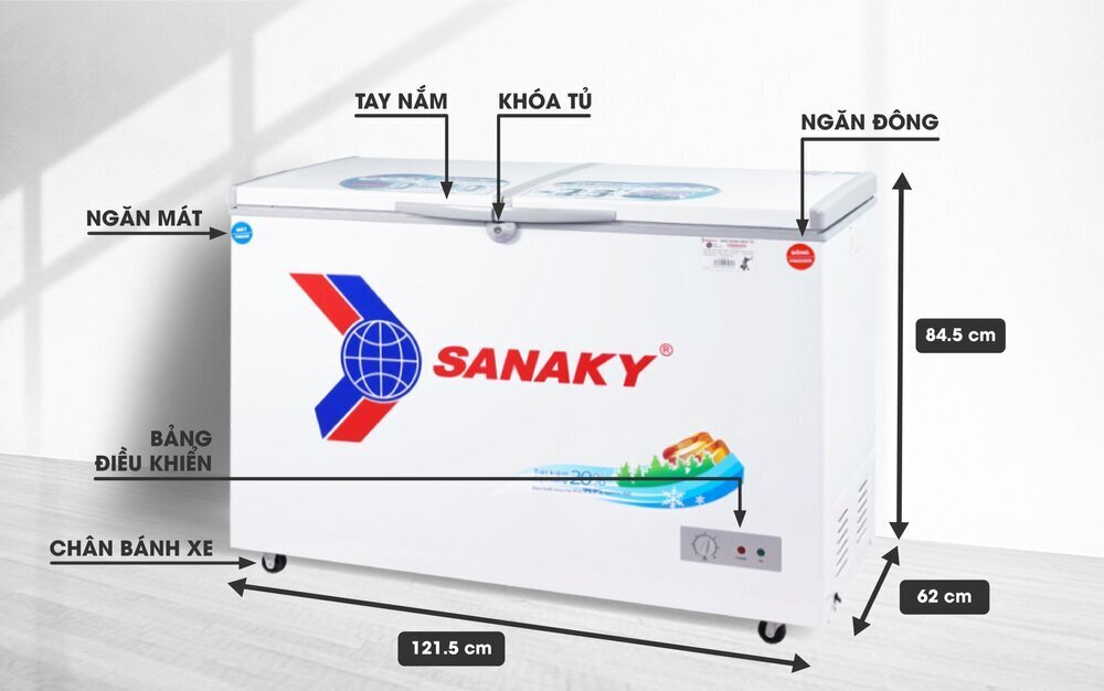 tủ đông mát sanaky vh-4099w1 400 lít