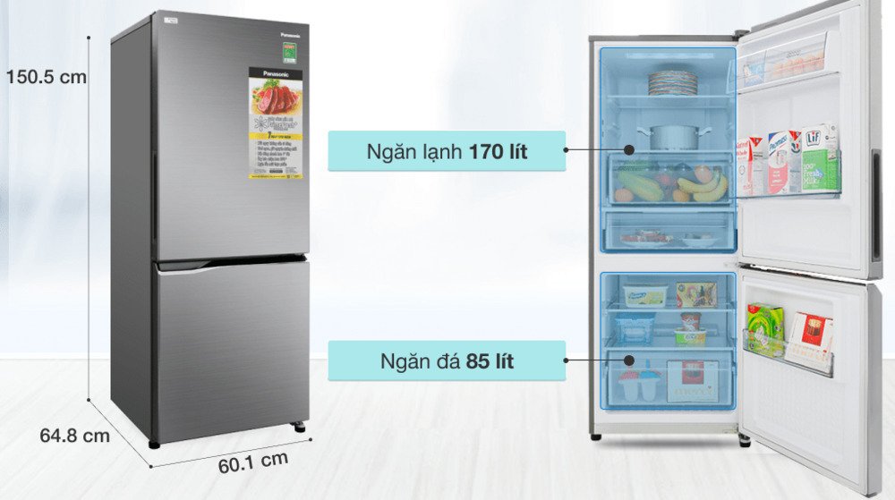 tủ lạnh panasonic inverter 255 lít nr-bv280qsvn