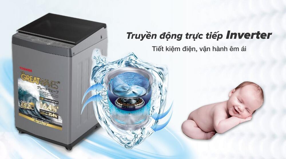 máy giặt toshiba inverter 12kg aw-duk1300kv(sg)