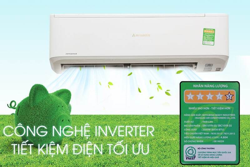 máy lạnh mitsubishi heavy inverter 1 hp srk10yxs-w5