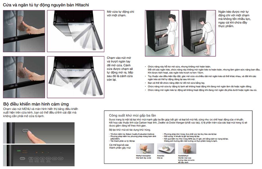 tủ lạnh hitachi inverter 735 lít r-zx740kv (x)