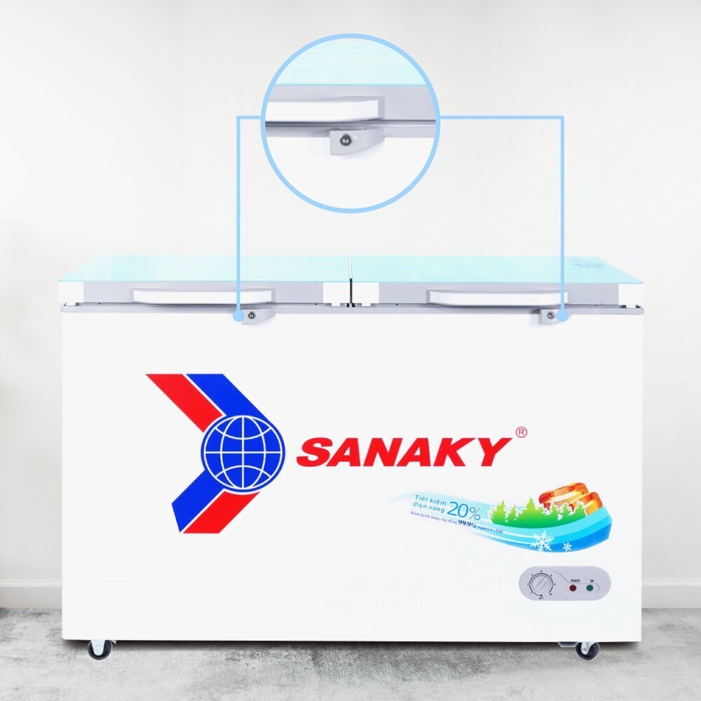 tủ đông mặt kính cường lực sanaky 280 lít vh-2899a2kd