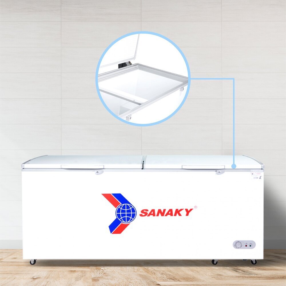 tủ đông sanaky vh-868hy2, 760 lít, 1 ngăn đông, dàn lạnh nhôm