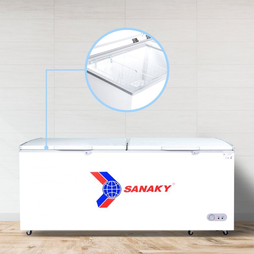 tủ đông sanaky vh-868hy2, 760 lít, 1 ngăn đông, dàn lạnh nhôm