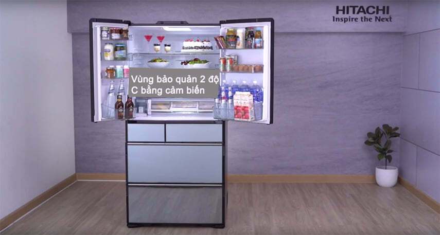 tủ lạnh hitachi inverter 735 lít r-zx740kv (x)