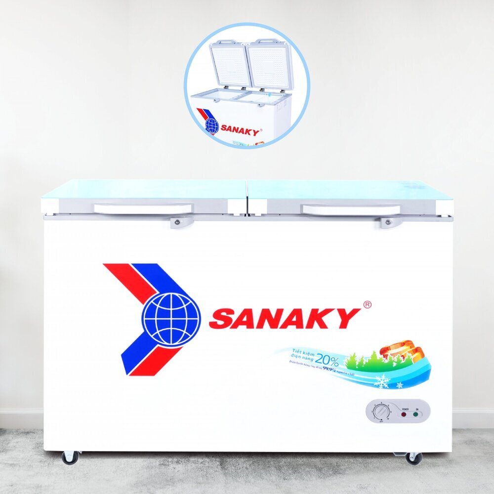 tủ đông mặt kính cường lực sanaky 280 lít vh-2899a2kd