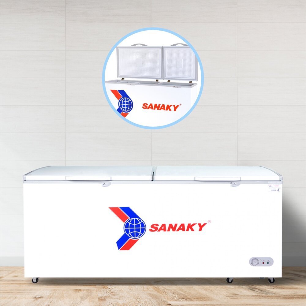 tủ đông sanaky vh-868hy2, 760 lít, 1 ngăn đông, dàn lạnh nhôm