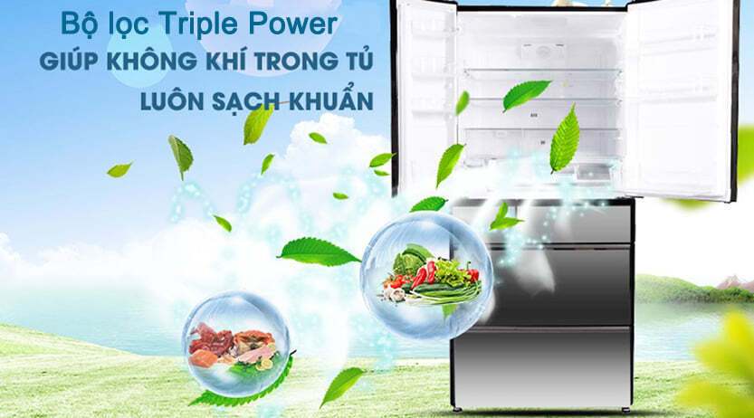 tủ lạnh hitachi inverter 735 lít r-zx740kv (x)