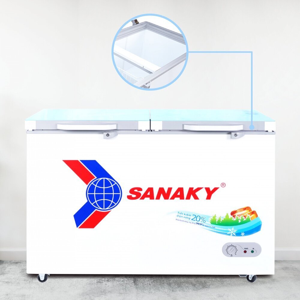 tủ đông mặt kính cường lực sanaky 280 lít vh-2899a2kd