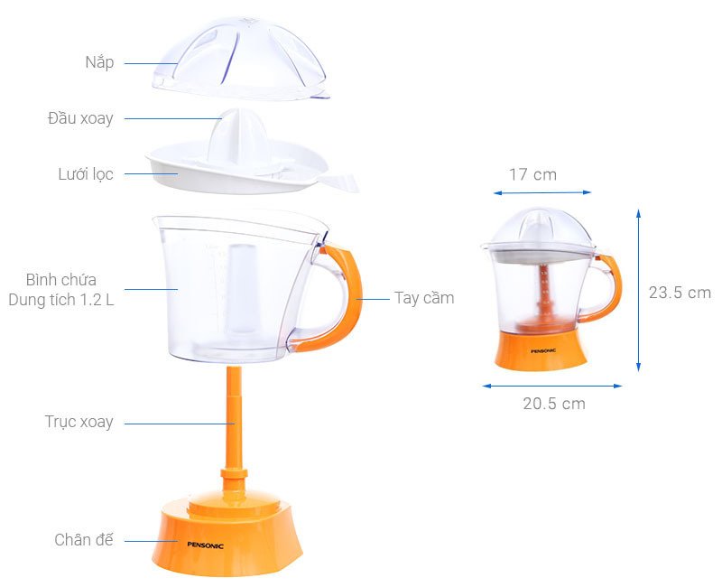 máy vắt cam pensonic 40w pj-101