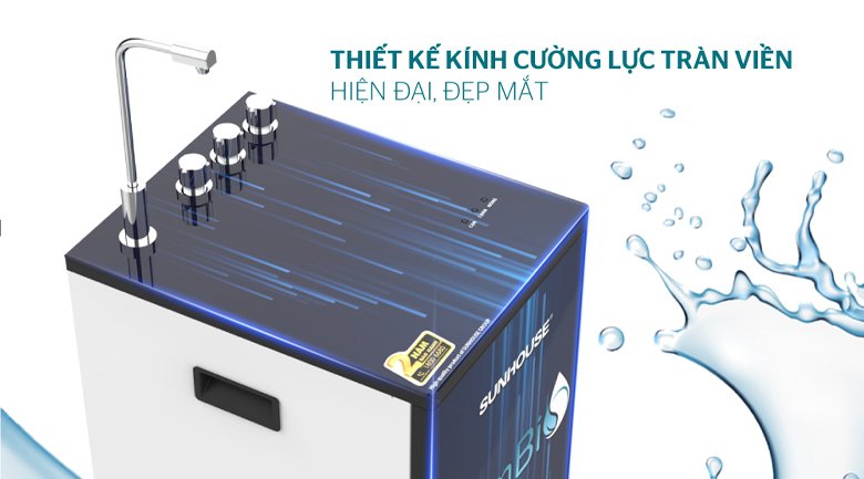 máy lọc nước ro nóng lạnh sunhouse sha76213ck 10 lõi