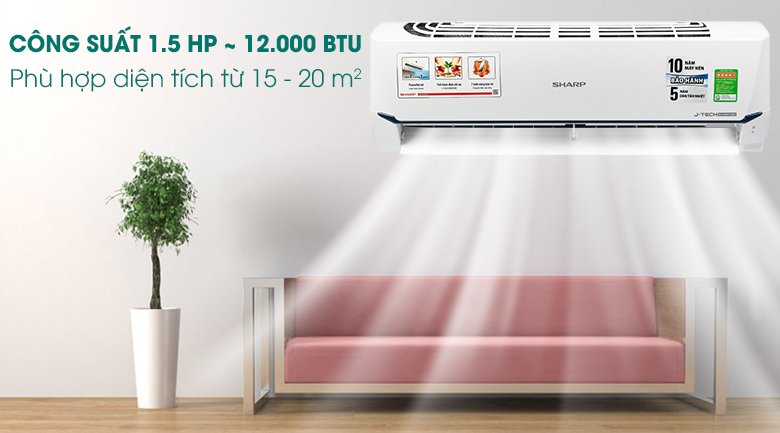 máy lạnh sharp 1.5hp inverter ah-x13zw